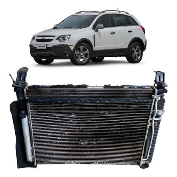 Conjunto Radiador Captiva 3.6 4cc 16v Aut. 2008 2009 2013 Prateado