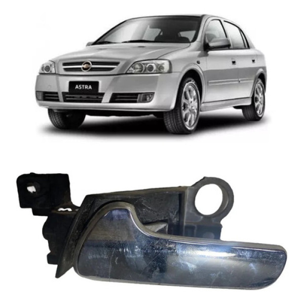 Maçaneta Interna Dianteir Esq Zafira Astra 2001 2002 2012 Prateado Dianteira