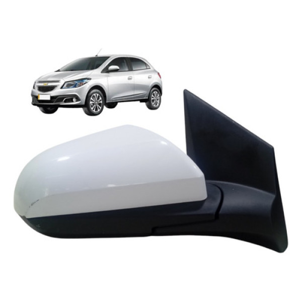 Retrovisor Direito Onix Branco Prisma Manual 2013 2019 Usado