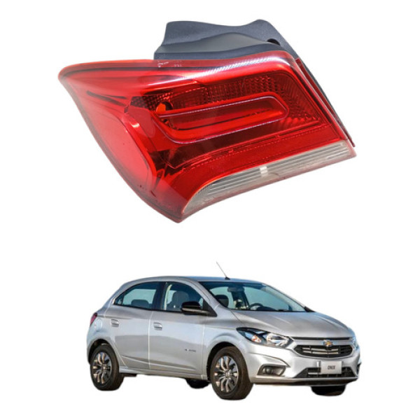 Lanterna Traseira Esquerda Chevrolet Onix 2013 2014 2019 Esquerdo/motorista Vermelho