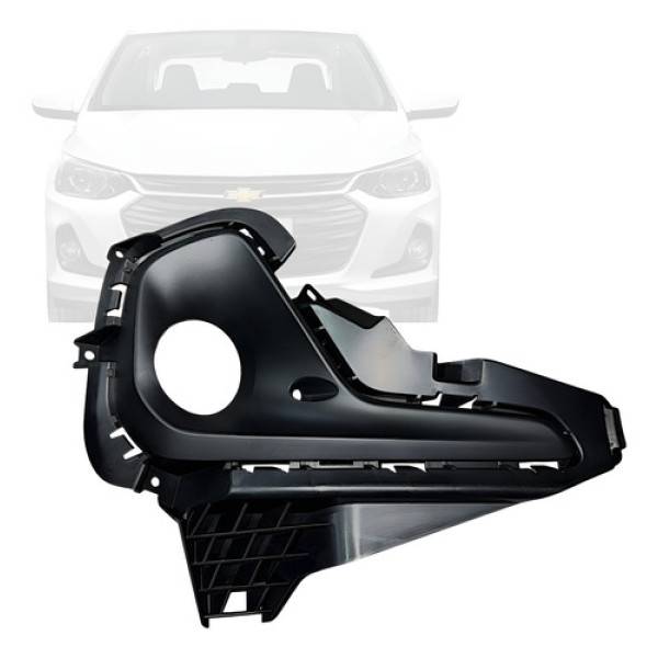 Moldura Direita Farol De Milha Onix 2020 2021 2022 2023 2024 Preto Direito